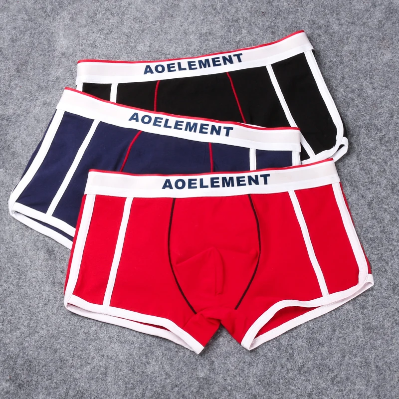Fashion brand men's underwear men's boxers pure cotton shorts individual underpants boys breathable SAO trend boxer shorts head