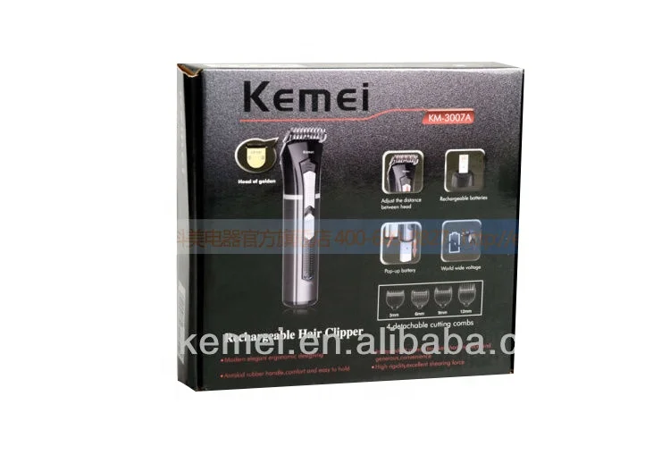 Kemei ที่ตัดขนที่ตัดขนแบบหลายหัว3 In1แบบมืออาชีพ Km-3007a ชาร์จไฟได้