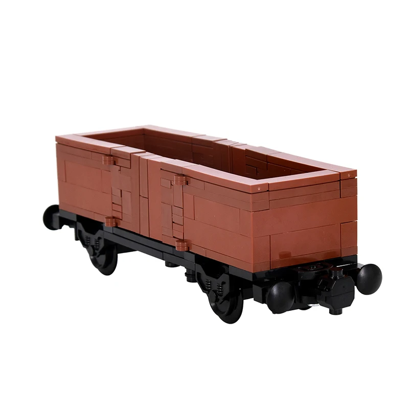 MOC City Kreatywny Otwarty Ciężarówka Górnicza ‌   Klocki konstrukcyjne kolejowe szyny transportowe DIY zabawki techniczne dla dzieci prezenty