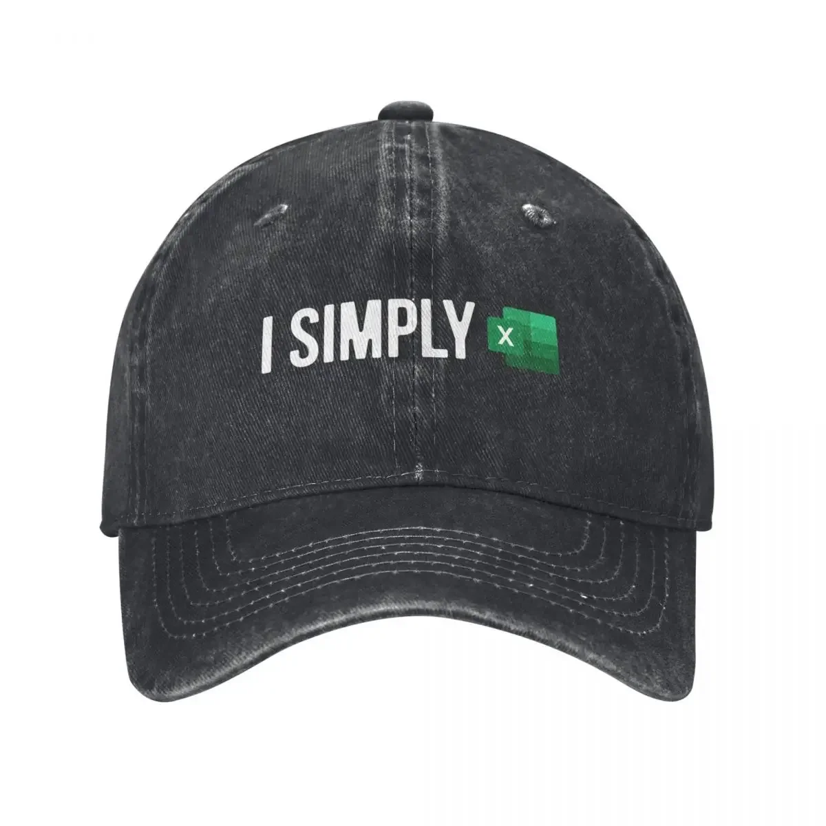 Funny I Simply Excel Quote Accountant Cool spreadsheet lover Baseball Cap Bobble Hat Cosplay Vintage Hats For Men Women's