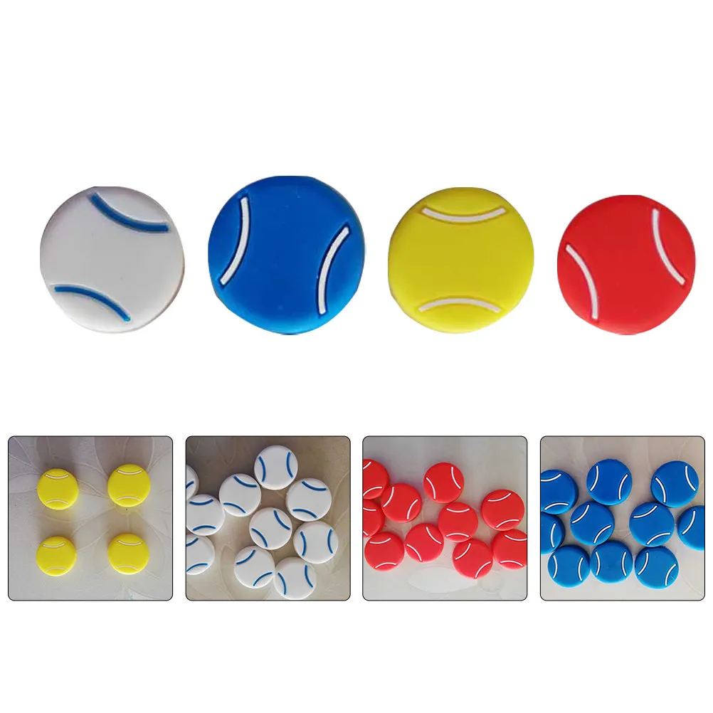 

4Pcs Tennis Racket Absorbers Silicone Dampeners for Vibration Shock Reduction and Enhanced Control Tennis Sports Accessory