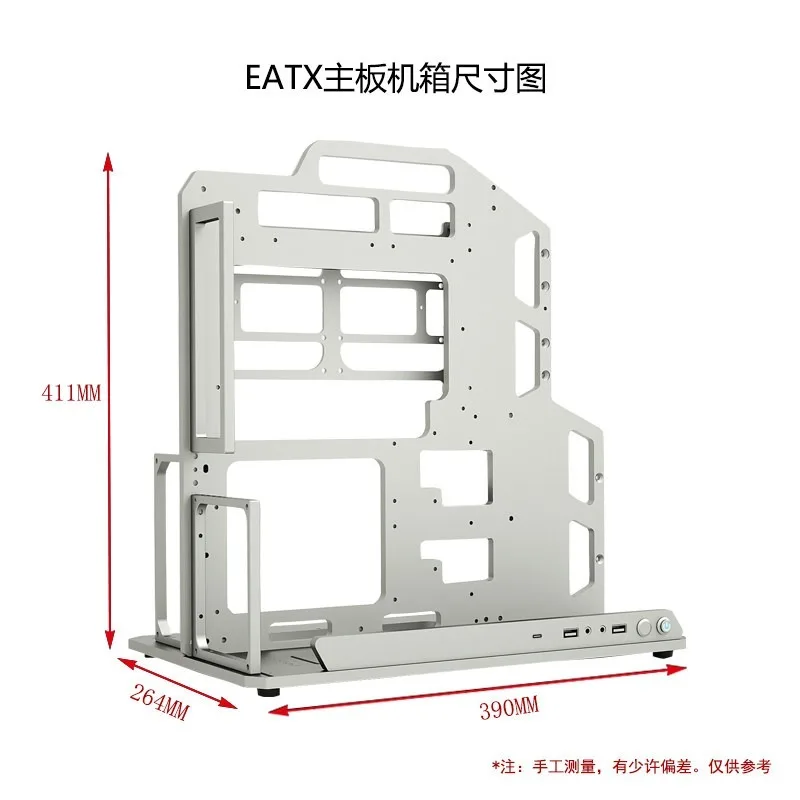 Premium Aluminum Alloy Open Frame Computer Case EATX ATX MATX ITX Motherboard Desktop Chassis Portable Hand
