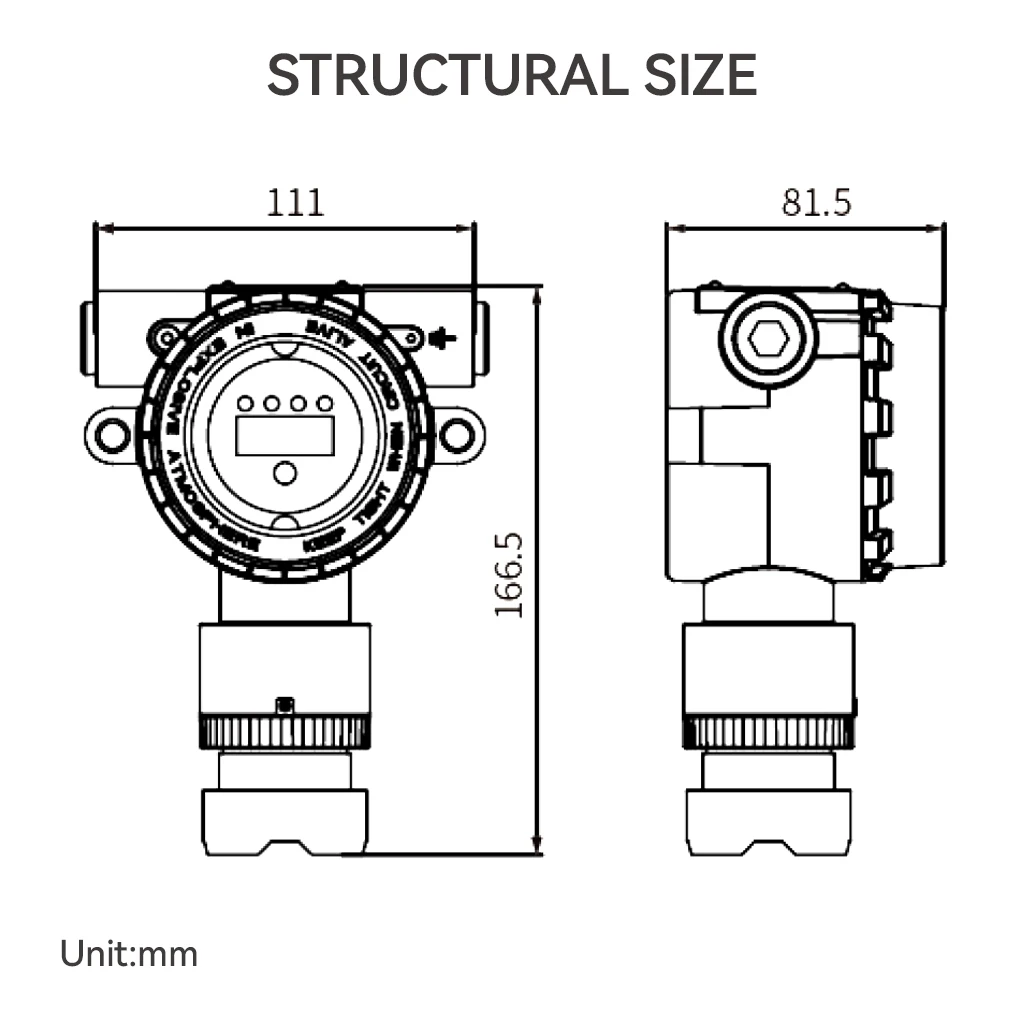 Detektor Multifungsi TLF GTQ-Trax30 dengan Output Arus 4-20mA, Output Bus ISBUS, dan Output Relay Dua Arah