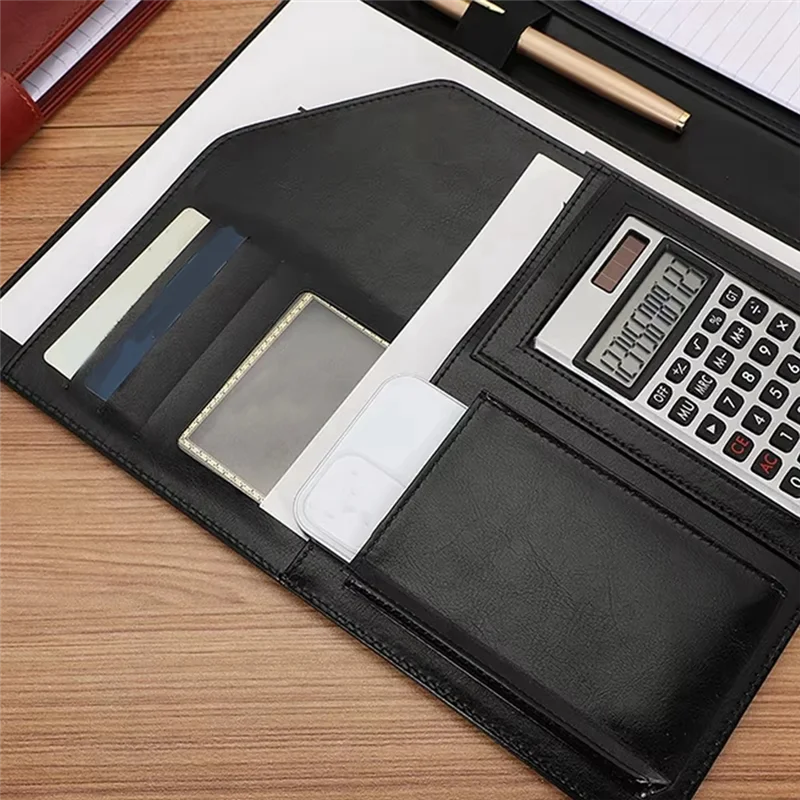 

A4 Business Folders File Folders For Folders Clipboard Folders Calculator PU Leather Storage Box
