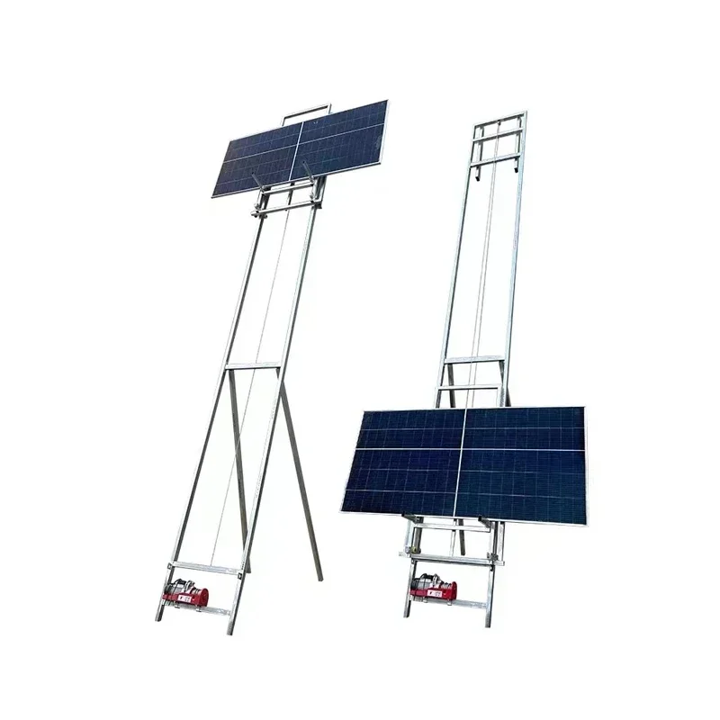 High Quality Safe Light 8m 9m Height Portable Movable Solar Panel Lift for Sale