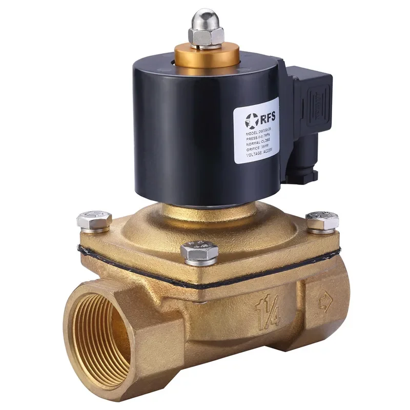 2W350-35 Pilot Operated Normally Closed Solenoid Valve 220V Direct Acting Air Water Flow Control Solenoid Valve