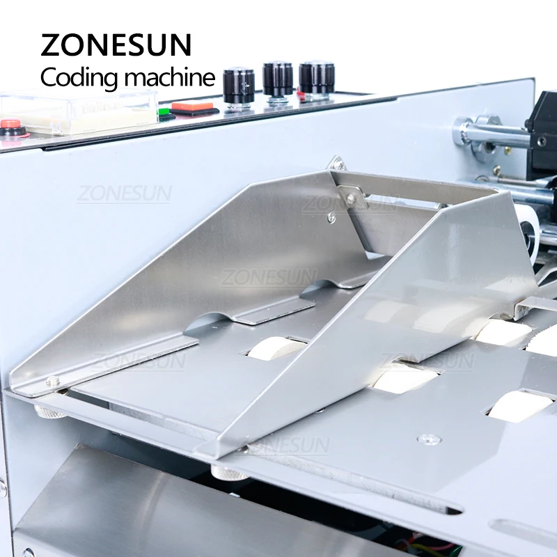 ZONESUN Wider Version Automatic Solid Ink Roller Coding Machine Date Printer Expiry Production Batch Number Label Paper MY-380FW