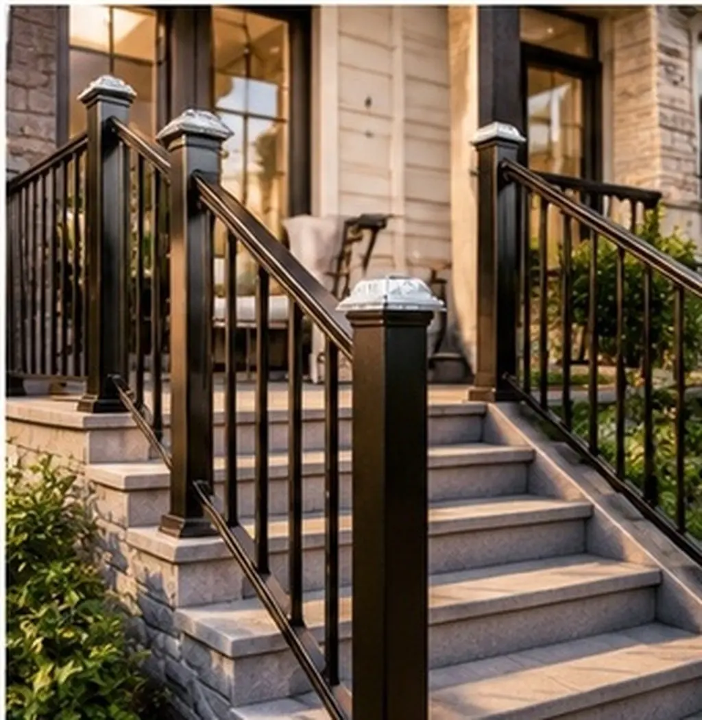 10Pcs Square Tube Cover for Metal Railing Post Base Decorative Floral Cover Balcony Stair Railing Iron Column Trim