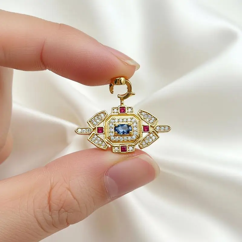 Copper-Plated High-End Light Luxury Gem Pearl Sweater Chain Extension Buckle Diy Jewelry Making Materials Accessory