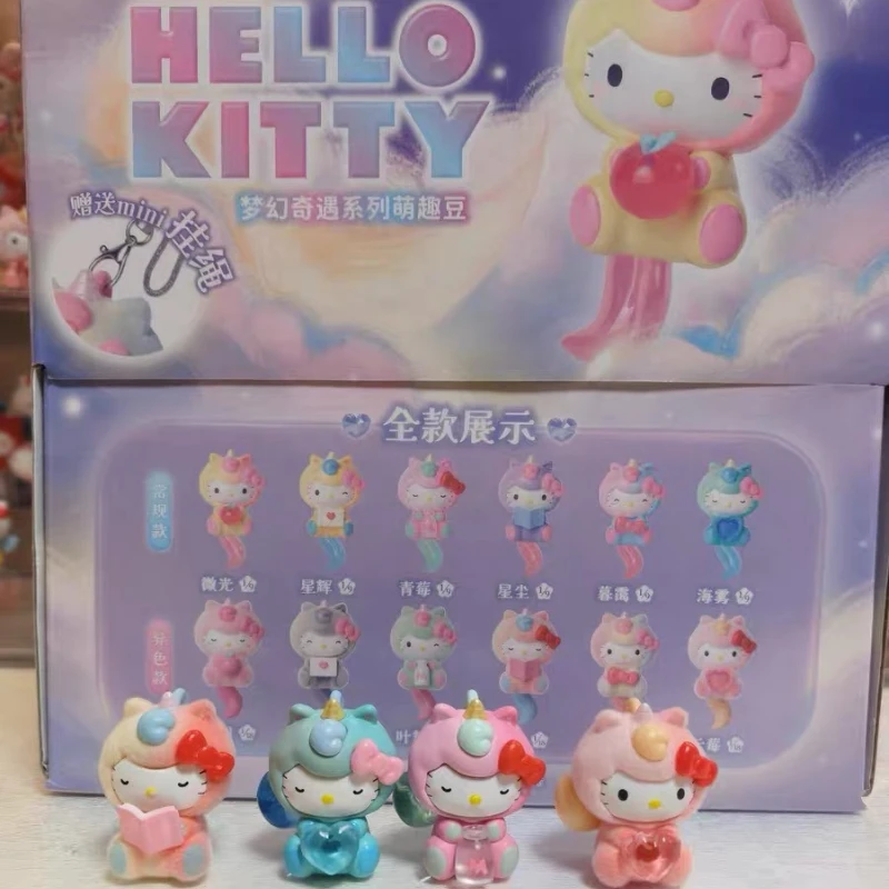 

Аниме-фигурки Hello Kitty: коллекционные мини-игрушки в закрытых коробках, серия «Мечтательные приключения», милые украшения-подвески, подарки на день рождения для детей
