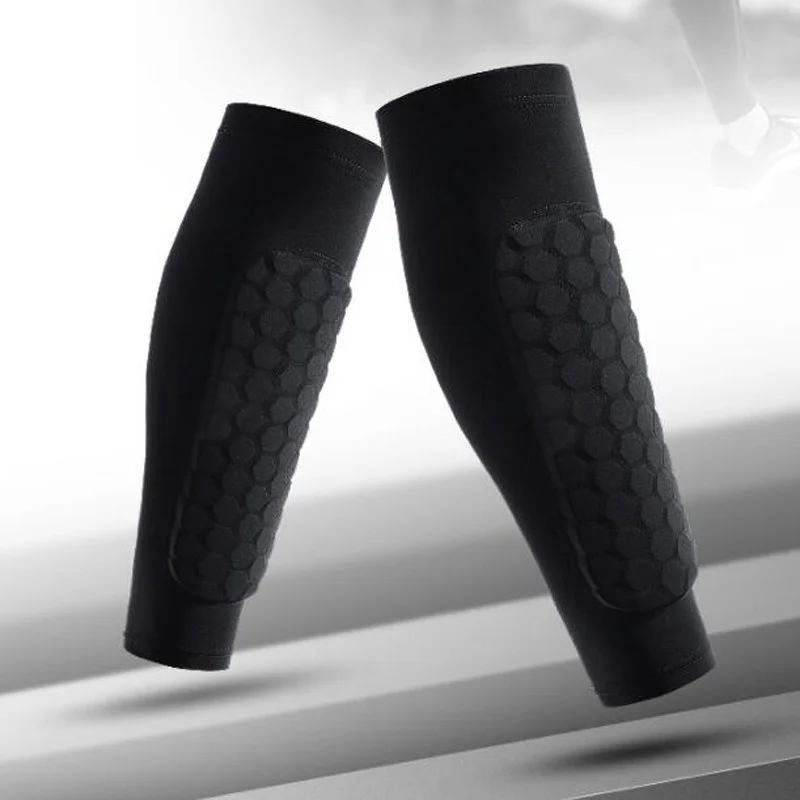 1 piece Honeycomb Soccer Shin Guards Football Shields Sports Legging Shinguards Leg Sleeves Protective Gear Shank Protector