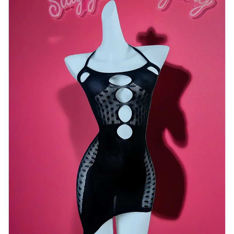 

1PC Sexy Women Fishnet Cover Up Without Bikini Hollow Out Bodycon Dress See Through Beachwear Summer Women's Swimwear DS055