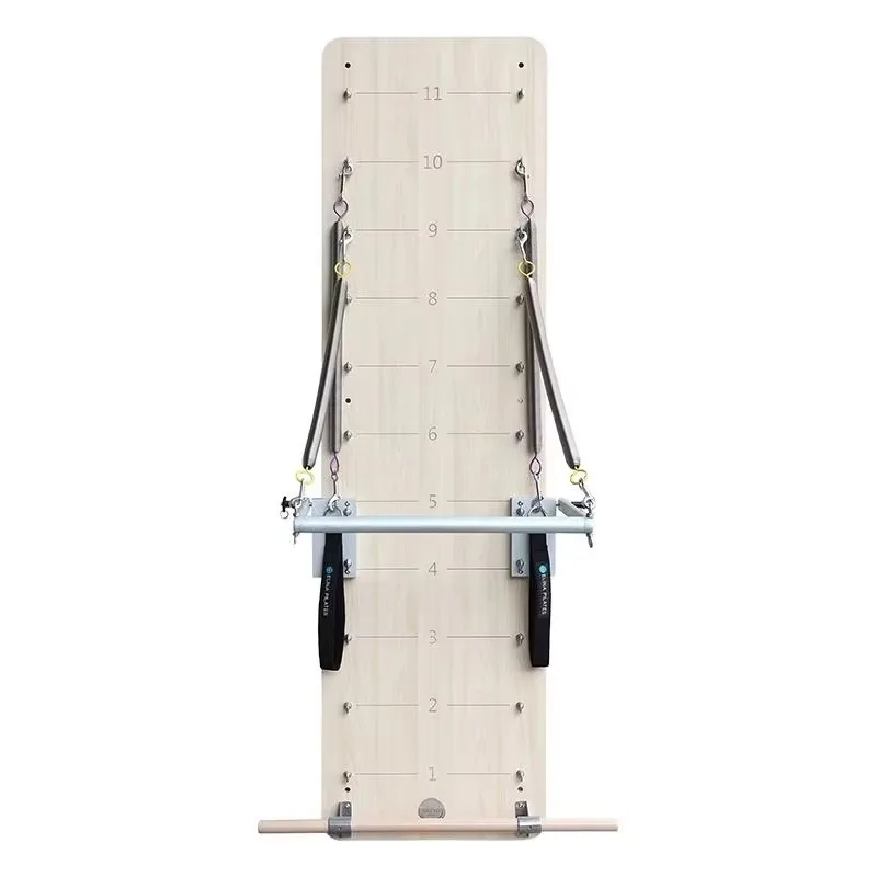 YTYIN Drewniane Sprzęt do Pilatesu Springboard i Push Through Bar Spring Board