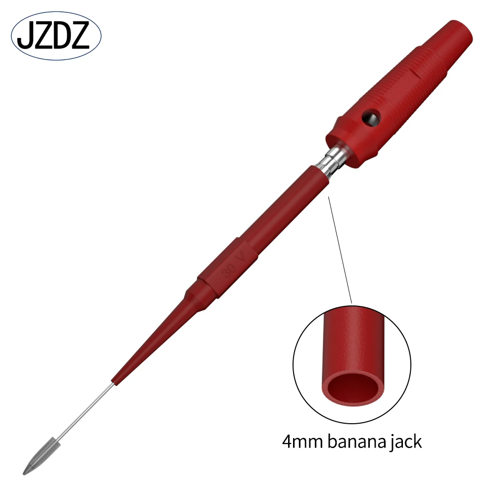 JZDZ 15pcs Insulation Non-destructive Piercing Test Probe Multimeter Stainless Puncture Back Probe 3 Angles J.30009