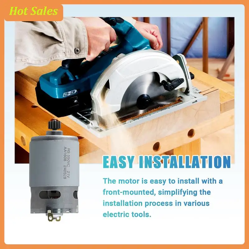 

AA05 21V RS550 DC Motor 14Teeth 9.5Mm Gear For Mini Chain Saw Electric Motor Engine Drill Rechargeable Power Tool Accessories