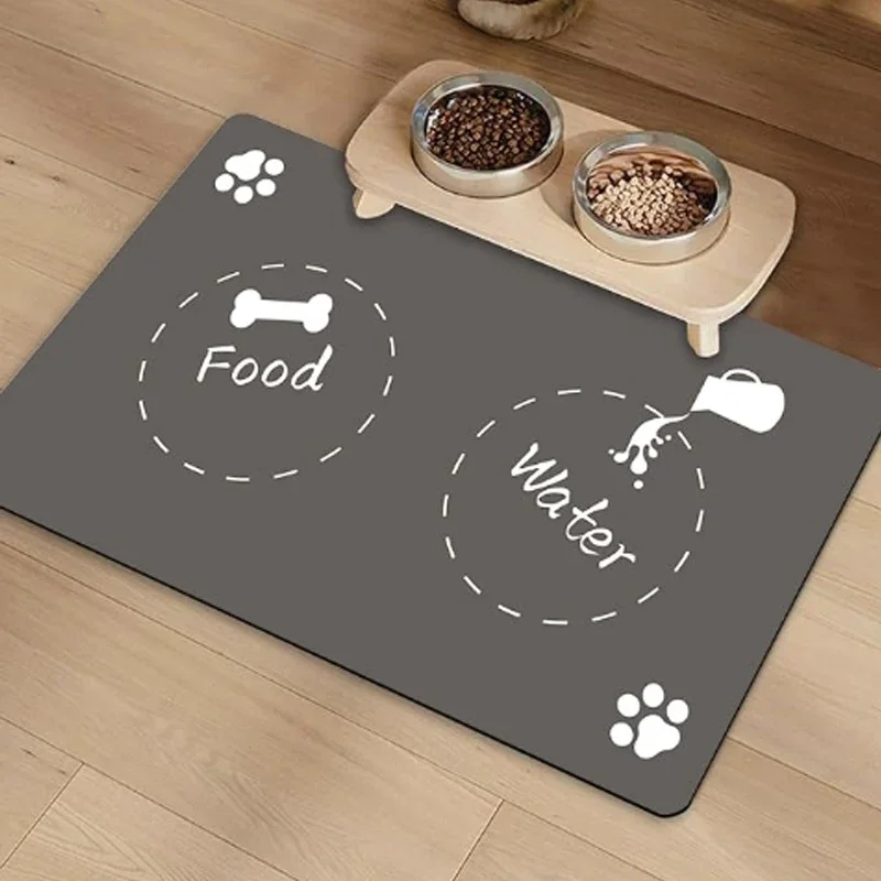 High Quality Pet Feeding Mat Absorbent Cat Mat for Dog Food and Water Bowls No Stains Quick Dry Cat Dog Water Dispenser Carpet