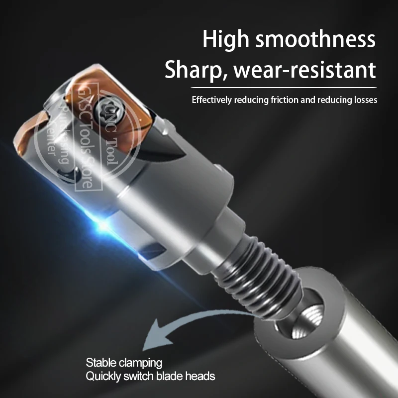 EXN02R EXN03R جودة عالية صغيرة القطر قاطعة المطحنة حامل قفل الأسنان رئيس LNMU02 LNMU03 كربيد شفرات طحن تغذية سريعة