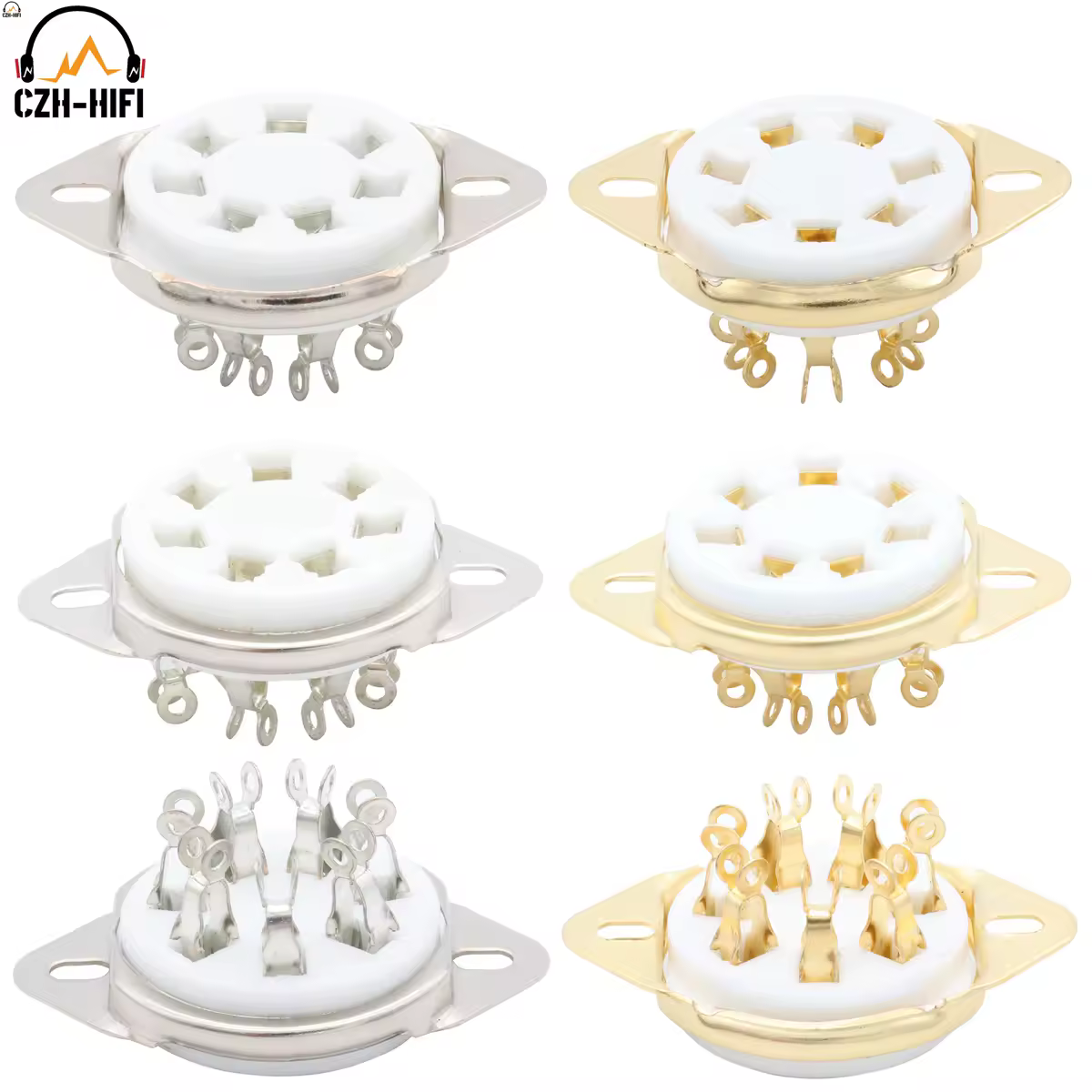 1pc 7pin U7B Presa Tubo Base Valvola In Ceramica Lampada di Alimentazione Martinetti Per 6A6,FU25,826,832,53 Amplificatore Audio Vintage FAI DA TE Fondo Montaggio Superiore