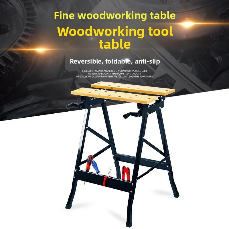 Multifunctional Folding Flip-flop Woodworking Workbench Woodworking Table Table Saw Portable Woodworking Saw Table Decoration