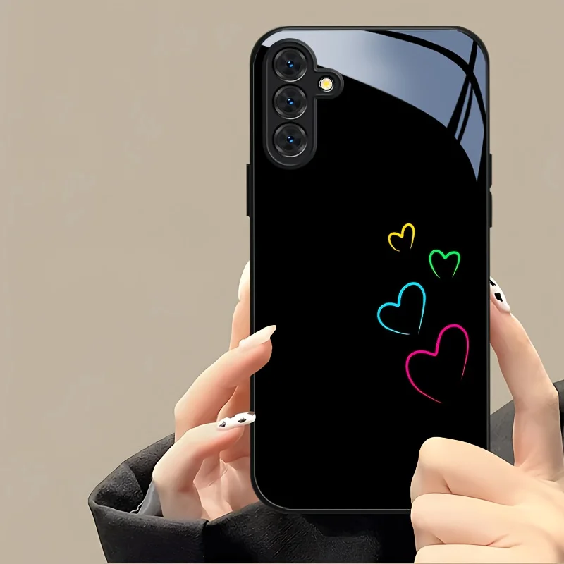 Stylish, Versatile, And Durable Black Glass Phone Case for Samsung for Galaxy S26/S25/S24/S23/S22/S21 and other models