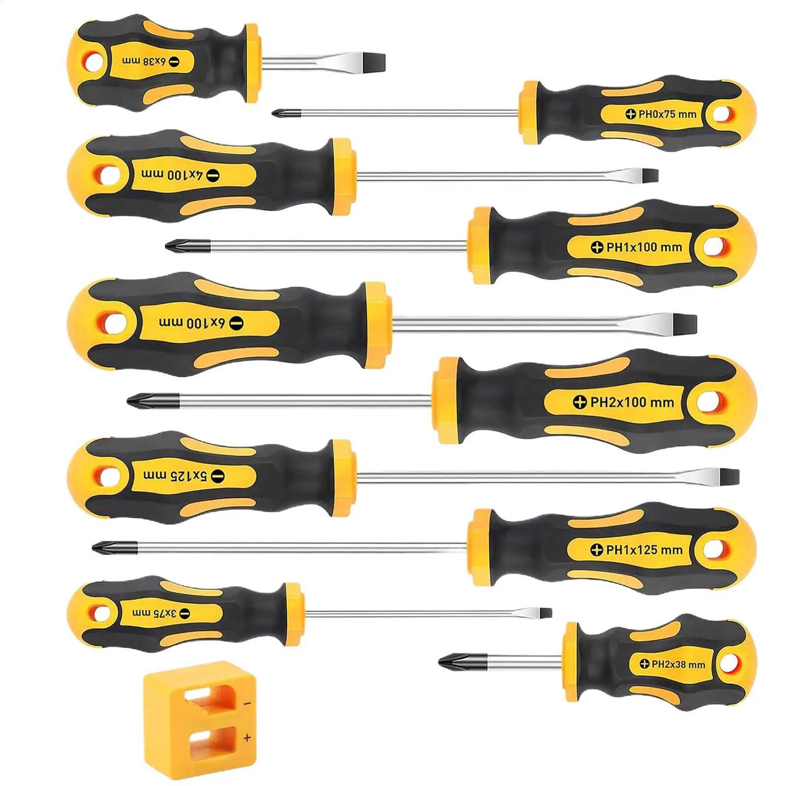 

Набор из 10 магнитных прецизионных отверток: ручные отвертки с плоским и крестообразным шлицем для электроники, компьютеров и телефонов.
