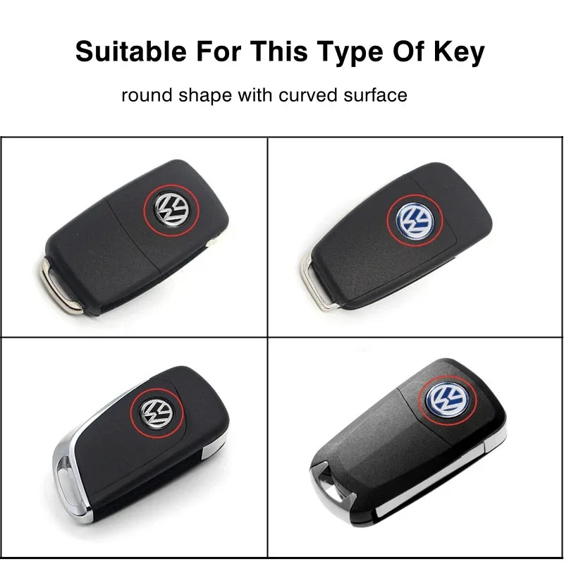 Aluminum Car Remote Key Emblem Sticker For Volkswagen Polo T5 Golf Passat Magotan Touran Arteon Scirocco GTD GTI CC Tiguan Jetta