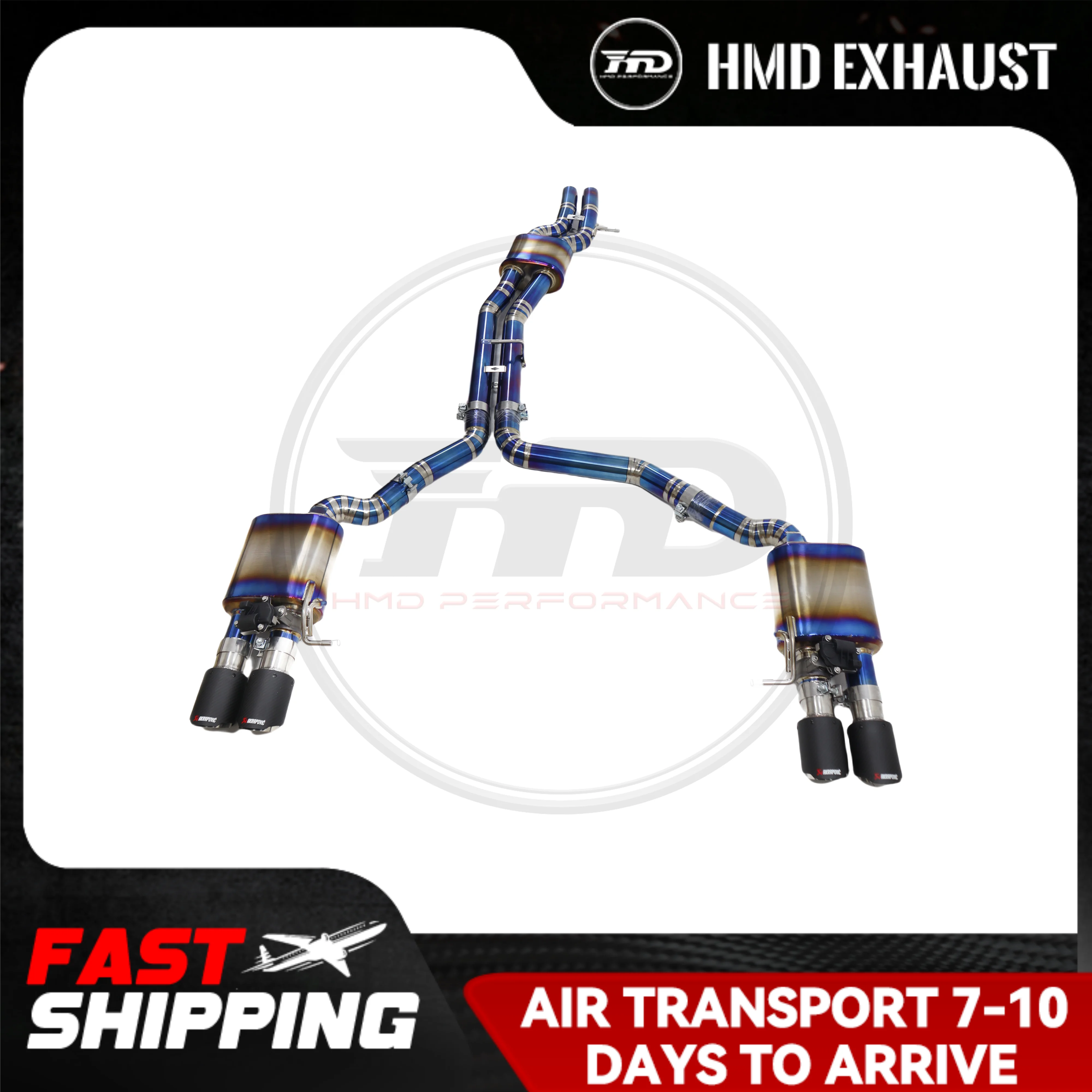 

HMD Exhaust System High Flow Performance Catback For Audi S8 D4 Titanium Alloy Racing Pipe With Remote Control Resonant Tube