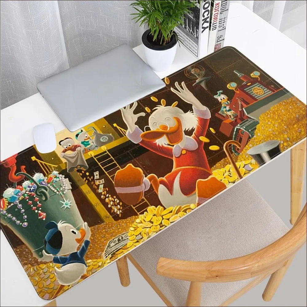 Disney Scrooge Mcduck Mousepad Beautiful Large Gaming Mousepad L XL XXL Gamer Mouse Pad Size For Game Keyboard Pad For Gamer