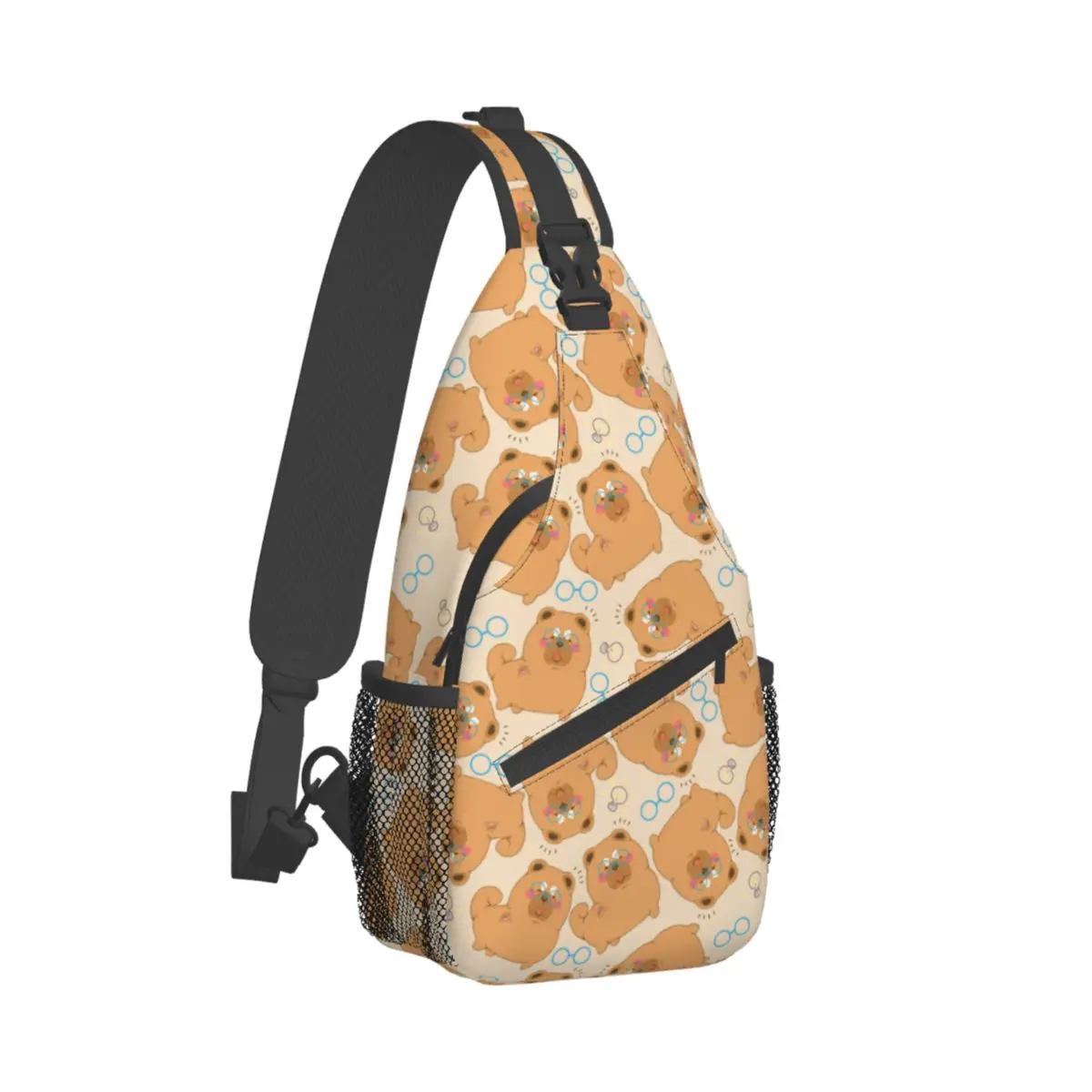 Fun Chow-Mochila pequeña para hombre y mujer, morral de hombro cruzado, para el pecho, para deportes al aire libre