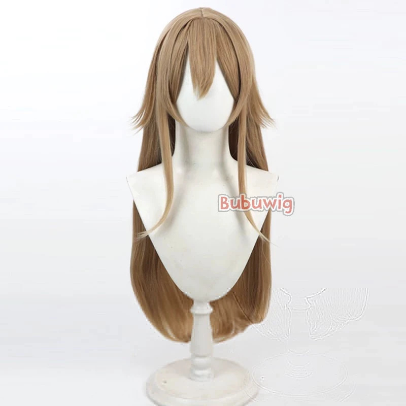 Bubuultraviolet Yuina Shirakawa Cosplay Perruques de cheveux synthétiques, Heaven Burns Red Yuina Shirakawa 80cm Long Straight Brown Wig, Heat Degree