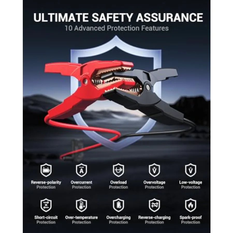 6000A بطارية السيارة الانتقال كاتب ومنفاخ لإطارات السيارة ضاغط هواء محمول 150PSI مع محول لطاقة احتياطية لمركبة الطوارئ