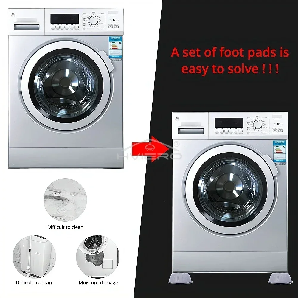 1/4Pcs Anti Vibration Feet Pads Waterproof Legs Slipstop Silent Skid Raiser Mat Washing Machine Support Dampers Stand Furniture 5