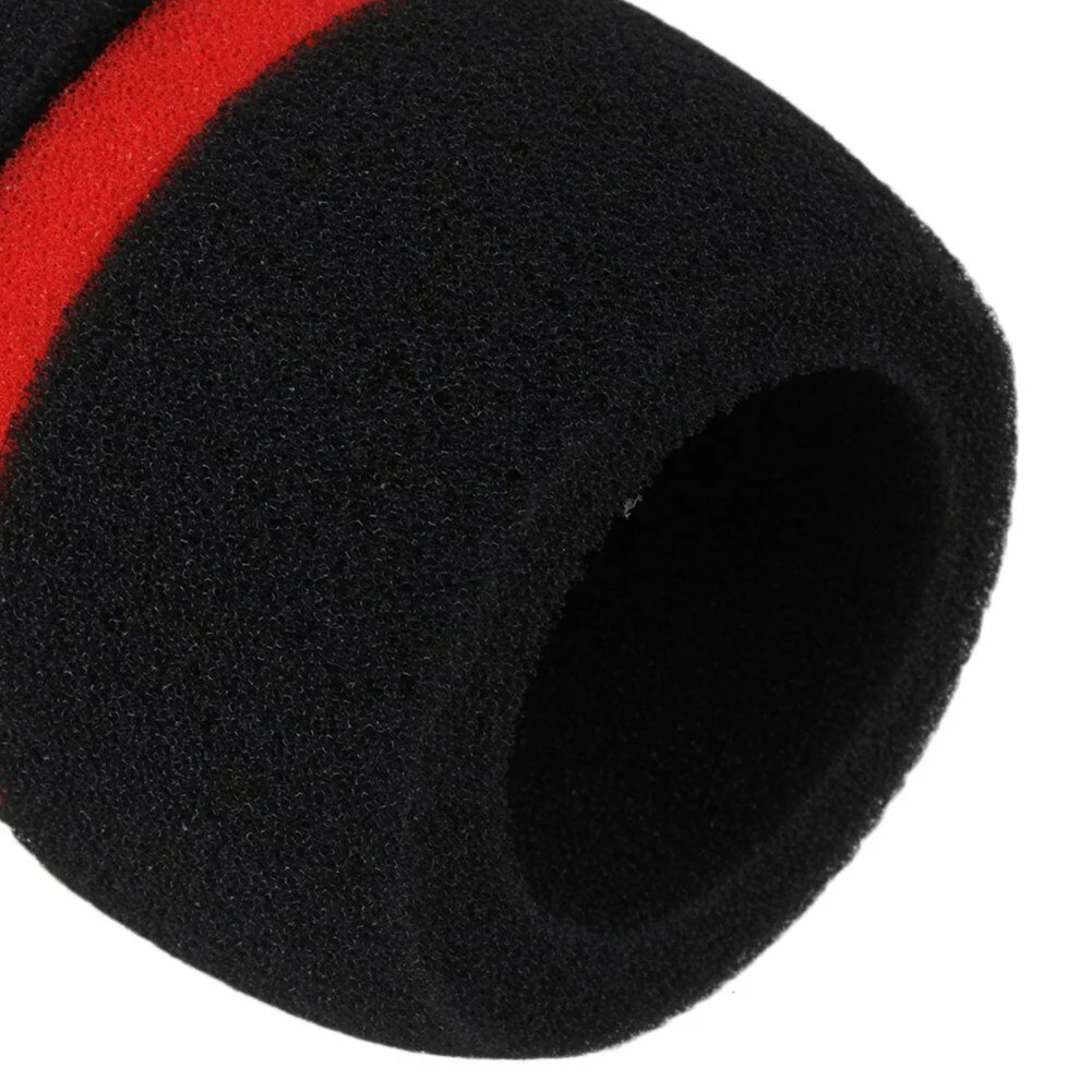 AA84 20 قطعة ميكروفون مسرحي محمول بالزجاج الأمامي غطاء ميكروفون من الفوم كاريوكي أسود