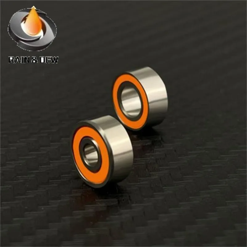

10Pcs F695RS Orange Sealed Bearing ABEC-7 F695 RS Flanged Ball Bearings 5*13*4mm