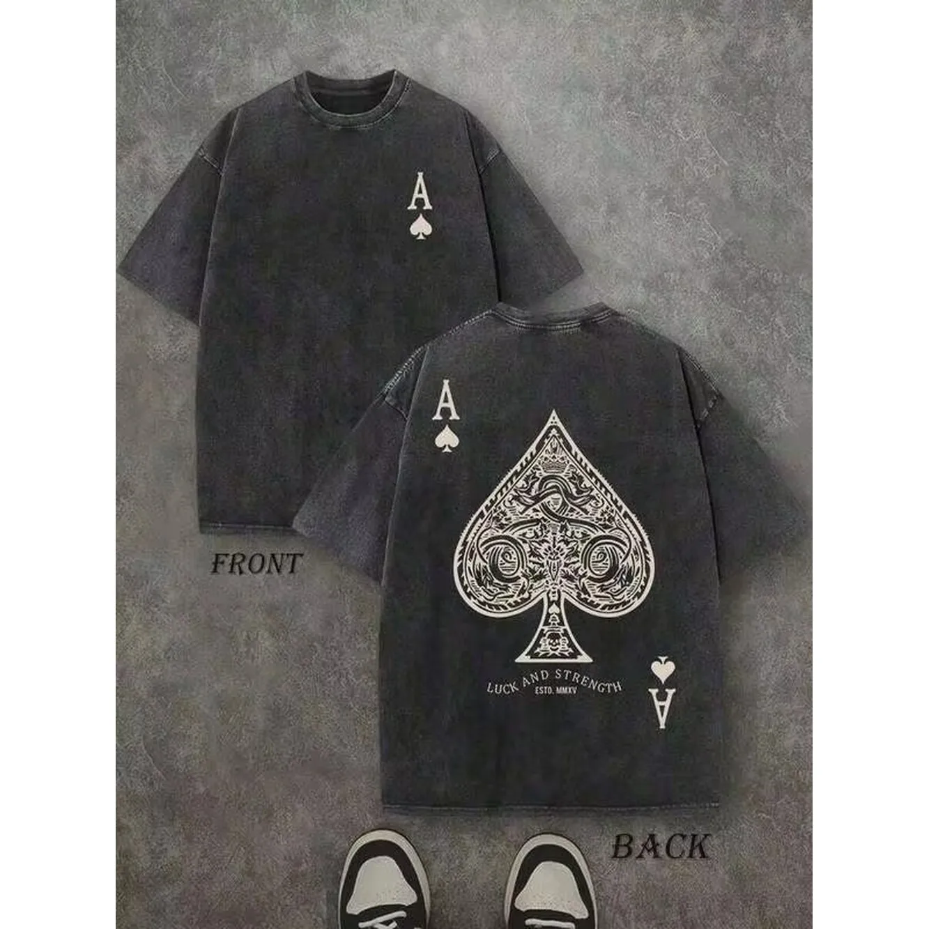 2026 Summer TopsMen Clothes Retro Washed T-Shirt Double Sided Printed (230 Pure Cotton T-Shirt) 'God Is Greater Than Our Highs And Lows' Letter Print