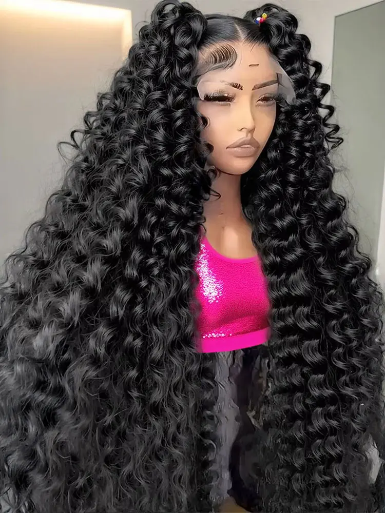 250% فضفاض موجة عميقة الشعر البشري 13x6 HD الدانتيل الباروكات الأمامية موجة طبيعية مجعد الباروكات 360 كامل الدانتيل الجبهة خصلات الشعر المستعار الإنسان للنساء