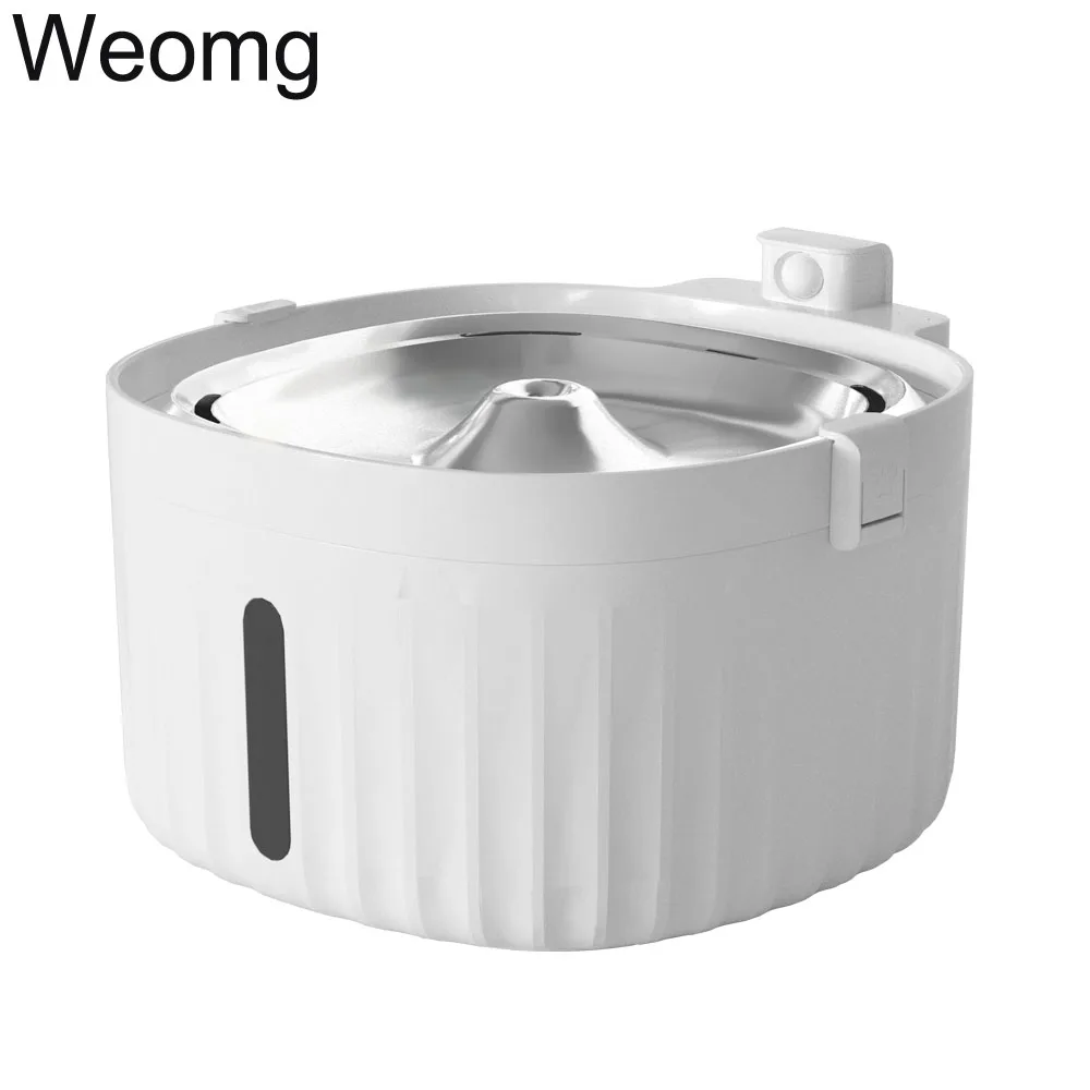 2L With Battery Chargeable Cat Wireless Water Fountain Sensor Dog Dispenser Filter Automatic Drinker Stainless Steel Pet Feeder