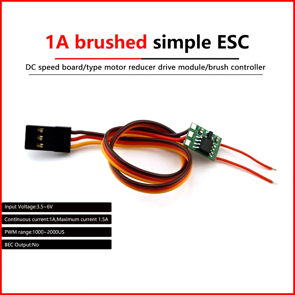 Dual Way Bidirectional Brushed ESC Speed Control for RC Model Boat Tank Brushed Motor Spare Parts DC3.5-8.4V