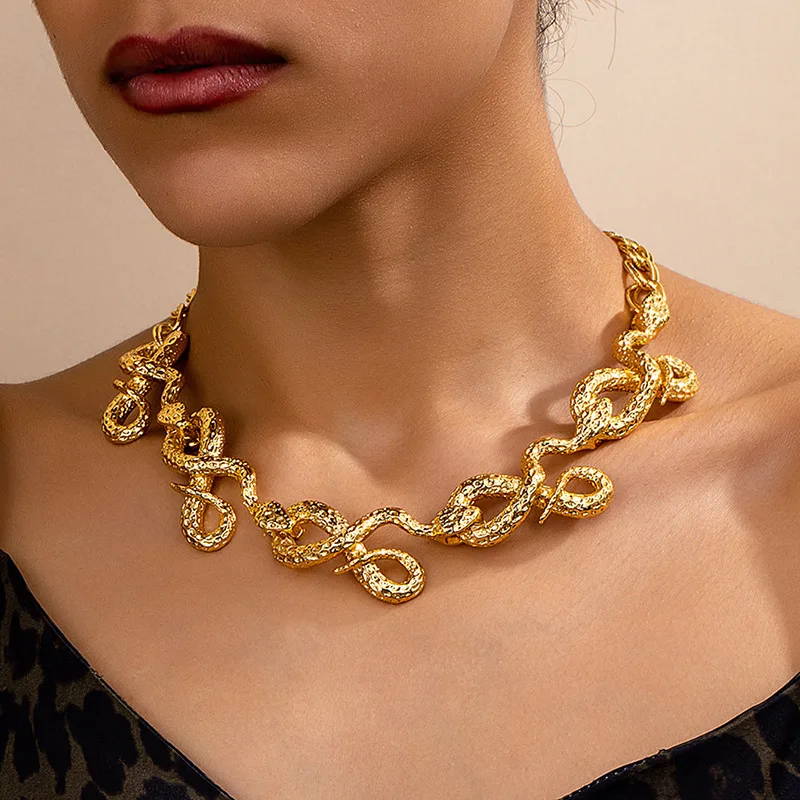 ثعبان على شكل الجوف قلادة سلسلة بدلاية كبار الشعور النساء الفتيات هدايا مجوهرات الأزياء رائجة البيع هدية حفلة 2025 نمط جديد #1