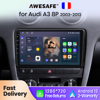 AWESAFE PX9 Car Radio Autoradio for Audi A3 8P 2003 - 2013 Wireless Carplay Screen Android Auto Stereo GPS France