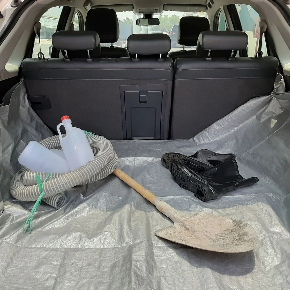 مقاومة للطقس متوسطة التحمل مقاس 6 × 8 قدم من قماش البولي إيثيلين غطاء مقاوم للتمزق معدات خارجية حماية أثاث المركبات