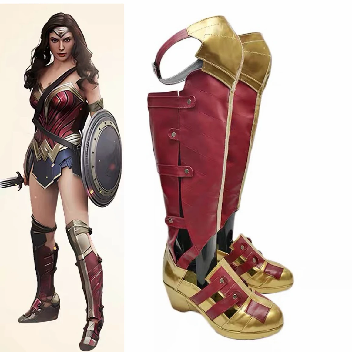 

Princess Diana Cosplay Shoes Boots Halloween Custom Made