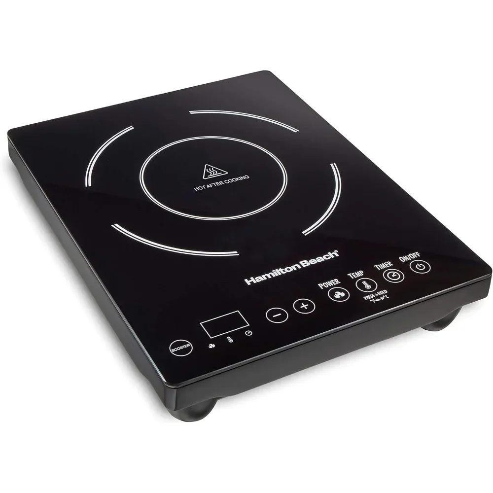 Portable Single Induction Cooktop Countertop Burner Hot Plate with Fast Heating Mode, 1800 Watts, 10 Temperature Settings