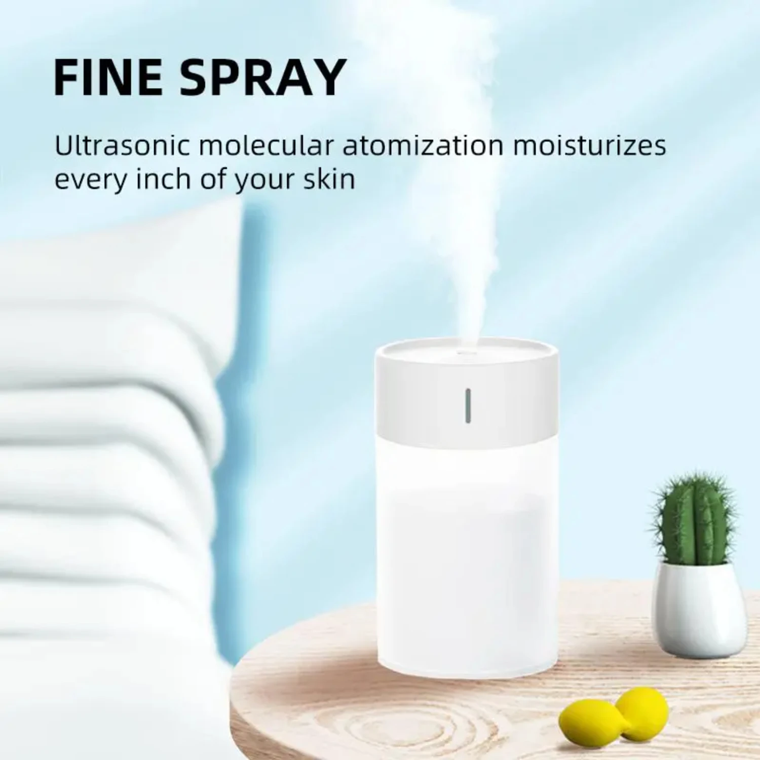 Humidificador doméstico USB con lámpara de atmósfera, gran capacidad, regalo de aromaterapia