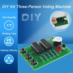 DIY Electronic Kit Three-Person Voting Machine Circuit Lab Kit F or Training Student LABS On Electronic Principles