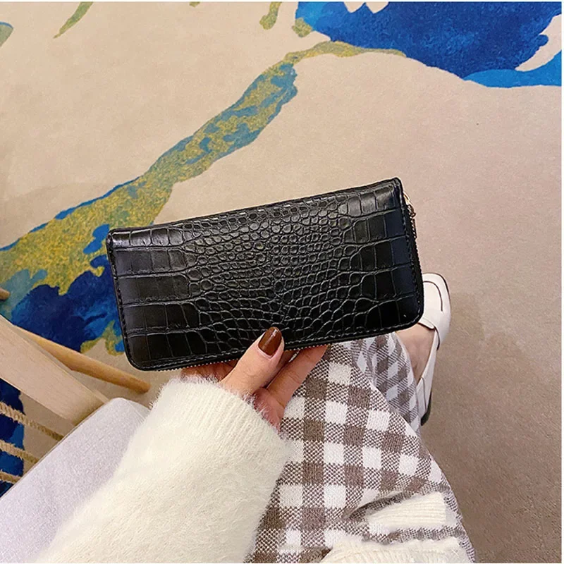 Bag for Women 2024 Hit Black Wallet Luxury Wallet Long Purse PU Purse Chain Wallet Multi-Card Card Holder Small Coin Card Holder