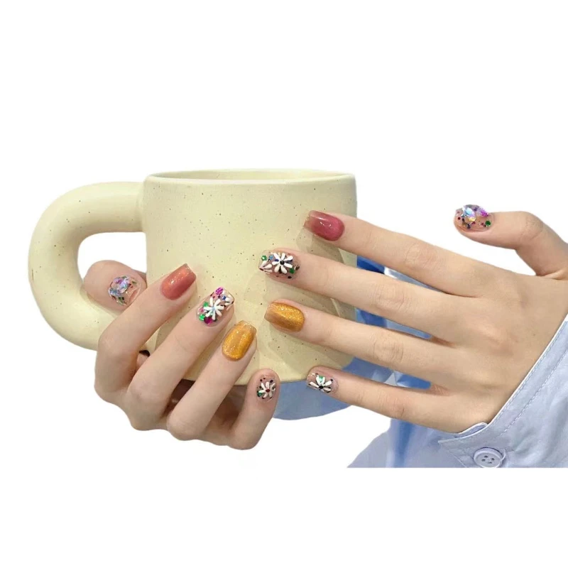 

*Pure hand-worn armor hand-painted flower stickers, diamonds, flash cat eyes, white, advanced and exquisite