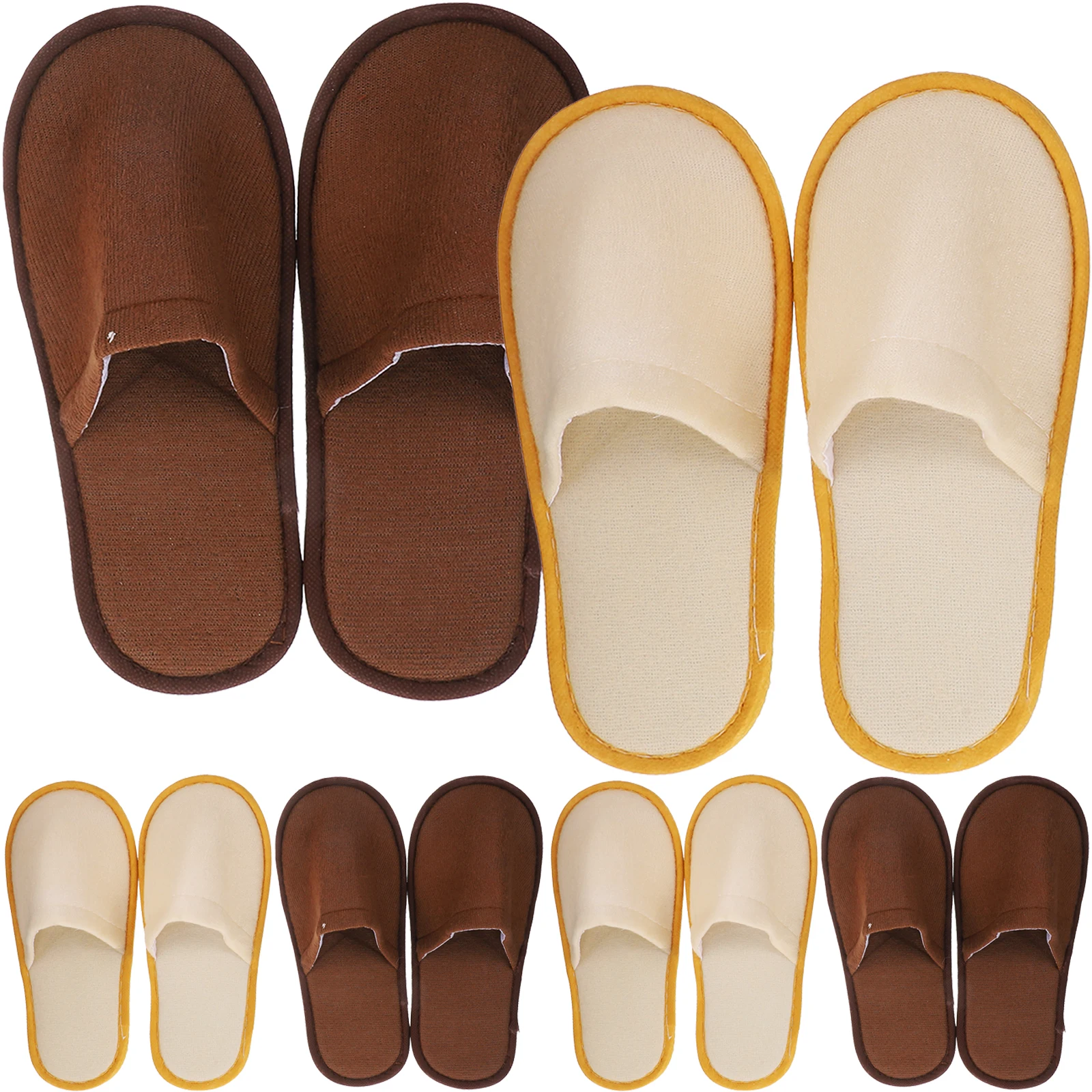 

6 Pairs Coral Fleece Kids Slippers Disposable Hotel Spa Travel Home Thick Bottom Soft Breathable Comfortable Practical