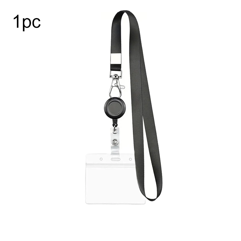 1/3 Stück Kartenhalter mit hängendem Seil, wasserdichtes PVC, skalierbare Brustschnalle für Arbeitsausweis und Namensschilder, Kartenaufbewahrungszubehör TMZ – Detail 9
