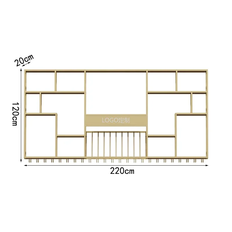 Variant: 220x20x120cm gold